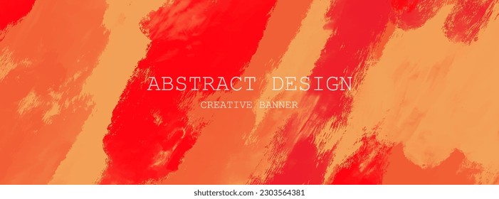Abstract Red Orange Pink paint Background. Design banner element. Vector illustration