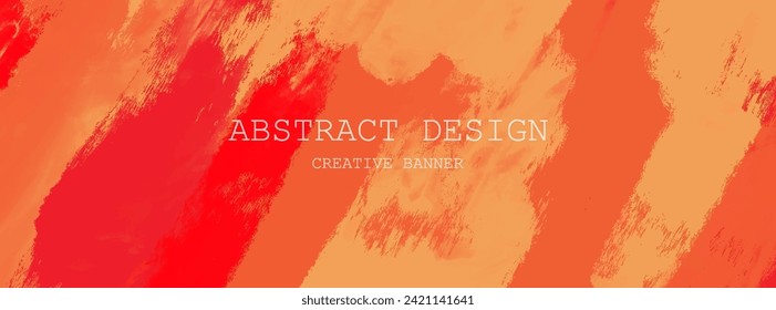 Abstrakter roter orangefarbener Farbhintergrund. Design-Banner-Element. Vektorgrafik