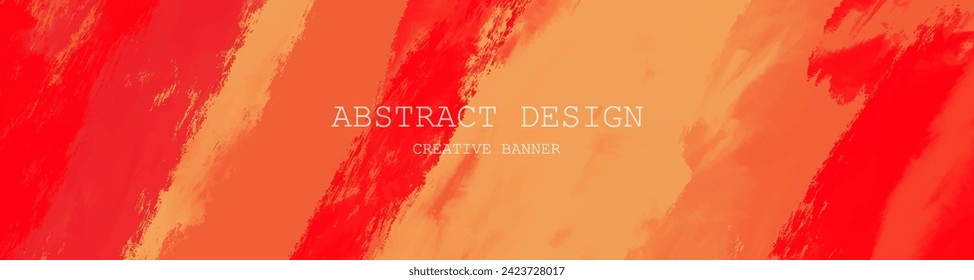 Abstract Red Orange Pink paint Background. Design banner element. Vector illustration