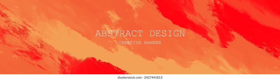 Abstract Red Orange Pink paint Background. Design banner element. Vector illustration