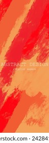 Abstract Red Orange Pink paint Background. Design banner element. Vector illustration