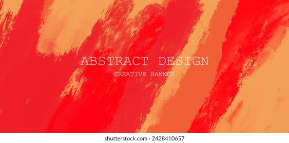 Abstract Red Orange Pink paint Background. Design banner element. Vector illustration