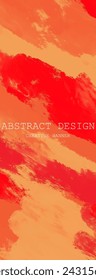 Fondo abstracto de la pintura de color rojo anaranjado rosa. Elemento de pancarta de diseño. Ilustración de vector