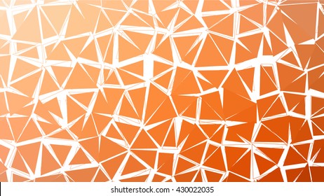 Abstract red orange vector gradient lowploly of many triangles background for use in design