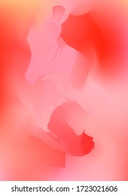 Abstract red and orange watercolor background, painted vector illustration like sea waves. Watercolor gradient pattern with thin wavy border lines, vector painting. Abstract colorful oil paints.