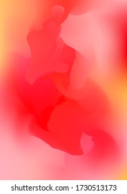 Abstract red and orange watercolor background, painted vector illustration like sea waves. Watercolor gradient pattern with thin wavy border lines, vector painting. Abstract colorful oil paints.