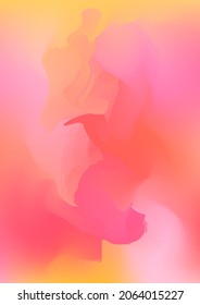 Abstract red and orange watercolor background, painted vector illustration like sea waves. Watercolor gradient pattern with thin wavy border lines, vector painting. Abstract colorful oil paints.