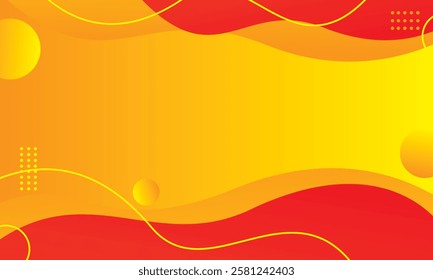 Abstract red and orange wave background template