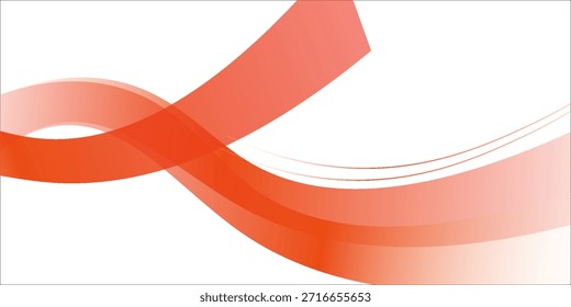 Abstrato onda vermelha e laranja no fundo branco . onda curral laranja .Design moderno na moda