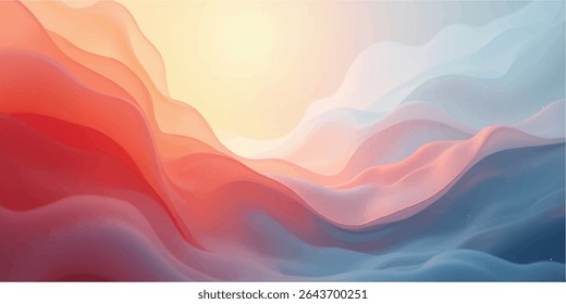 Abstract red and orange waves create a colorful, flowing fractal design perfect for a vibrant background illustration