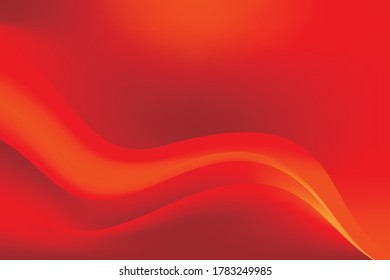 Abstract Red Orange Wavy Background Design Template Vector, Red Orange Blurry Background with Copy Space for Text