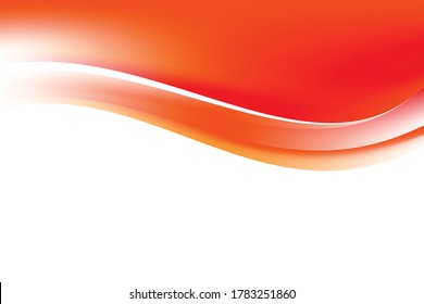 Resumen Vector de plantilla de diseño de fondo ondulado rojo naranja, fondo borroso rojo con espacio de copia para texto