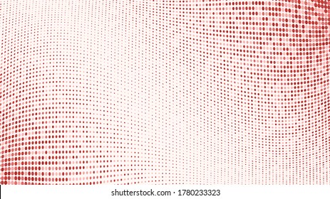 Abstrakter roter und orangefarbener glänzender, gepunkteter horizontaler Hintergrund. Pop Art Retro glänzende warme Farben Textur für Tapete, Banner oder Präsentation Design