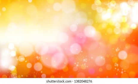 Abstract Red Orange and White Blurry Lights Background