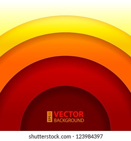 Abstract red, orange and yellow round shapes background. RGB EPS 10 vector illustration