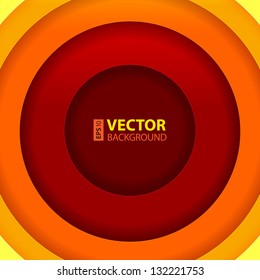 Abstract red, orange and yellow round shapes background. RGB EPS 10 vector illustration