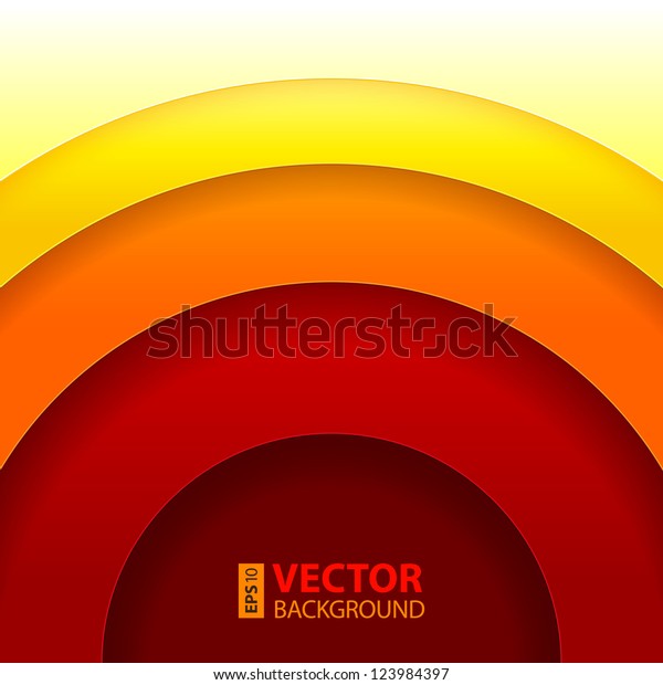 Abstract Red Orange Yellow Round Shapes Stock Vector (Royalty Free ...