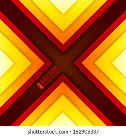Abstract red, orange and yellow triangle shapes vector background. RGB EPS 10 vector illustration