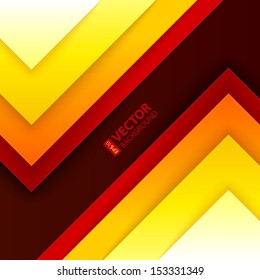 Abstract red, orange and yellow triangle shapes vector background. RGB EPS 10 vector illustration