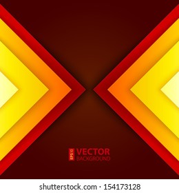 Abstract red, orange and yellow triangle shapes background. RGB EPS 10 vector illustration