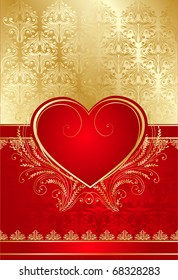 abstract red ornate  background