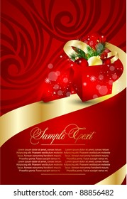 abstract red ornate background