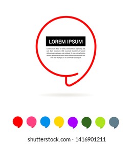 Abstract Red Outline Circle. Isolated Vector Illustration