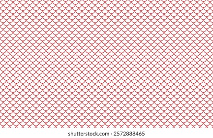 abstract red outline fish scale pattern suitable for background.