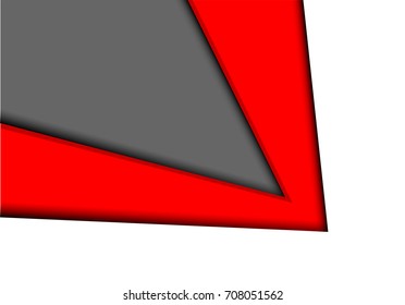 Abstract red overlap on white design modern futuristic background vector illustration.
