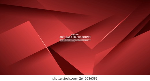 Abstract red overlapping square background. Simple and trendy overlapping paper cut pattern design. Vector eps10