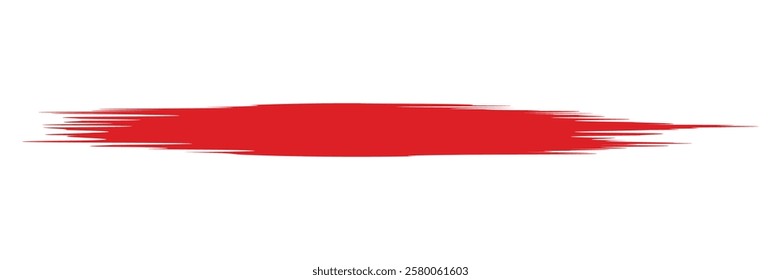 Abstract red paint brush stroke