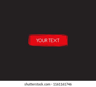 Abstract Red Paint Brush Vector