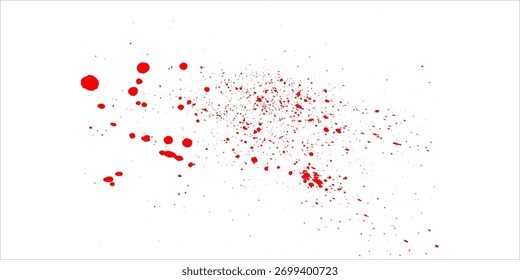 Abstract Red Paint Splatter On White Background for Creative Design and Art Projects