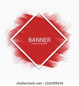 Abstract red paint stroke modern banner, vector, illustration, eps 10 file