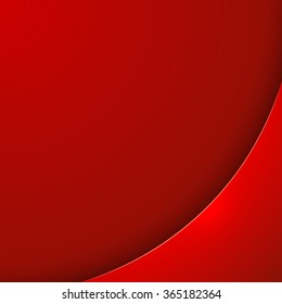 Abstract red paper corner pouch vector background.
