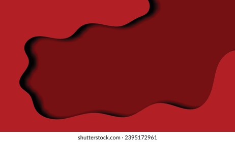 fondo de corte de papel rojo abstracto con espacio en blanco para elemento de diseño gráfico