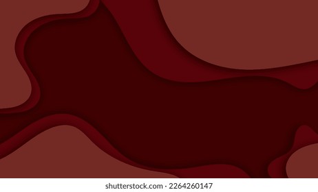 abstract red papercut overlap like a cave, minimal curve shape background