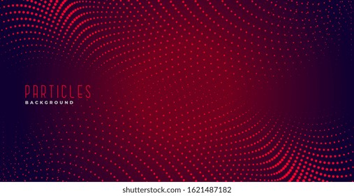 abstract red particles digital dots background design