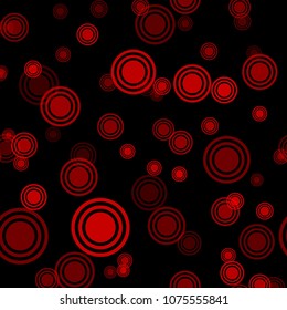 Abstract red pattern with circles. Geometry pattern for fabric. Round Circle Dots. Network Design, Technology Science, Vector Illustration. Perfect For Logo, Banner, Icon, Holiday Background.