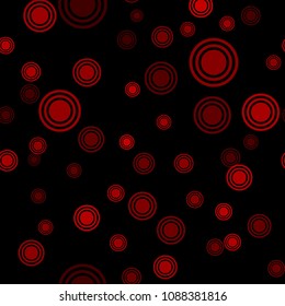 Abstract red pattern with circles. Geometry pattern for fabric. Round Circle Dots. Network Design, Technology Science, Vector Illustration. Perfect For Logo, Banner, Icon, Holiday Background.