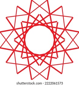 Abstract red pattern. Modern red ornament. Islamic ornament. Vector design illustration. Abstract red motif suitable for islamic themes. 