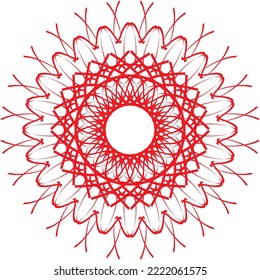Abstract red pattern. Modern red ornament. Islamic ornament. Vector design illustration. Abstract red motif suitable for islamic themes. 