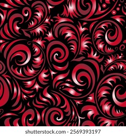 abstract red pattern on black background