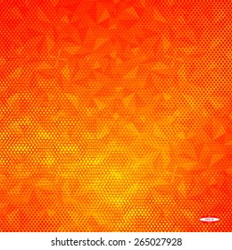 abstract red pattern orange gay texture with yellow triangle  background vector