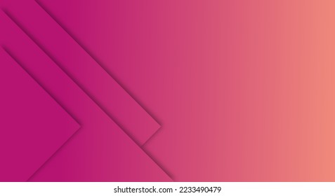 Abstract Red and Peach Gradient Background Geometric Paper Cut Style for Brochures or Landing Pages Template