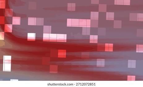 Abstractas fondo rojo y rosa con cuadrícula y rectángulos en movimiento creando un efecto visual, abstractos Twirl Blink Square, Regalías de stock.
