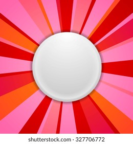 Abstract red pink beams bright background. Vector design