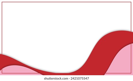 Abstract red and pink fluid shape color on white background. Vector graphic illustration.