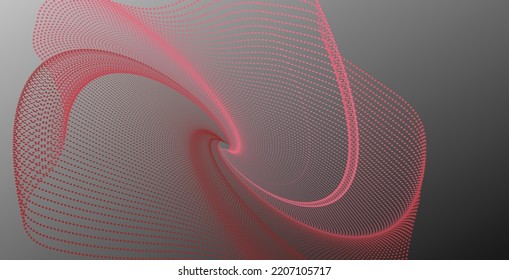 Abstract red pink fractal elements on gradient background. Vector abstract Illustration for web, posters, banners, presentation.