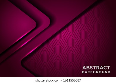 Abstract red pink overlap with pattern and text design modern luxury futuristic technology background vector illustration.